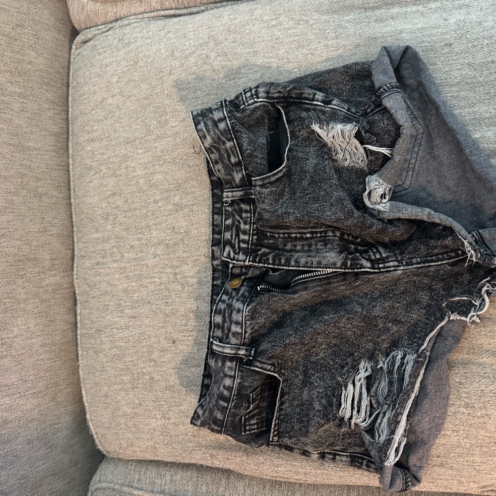 SHEIN Black Denim Shorts